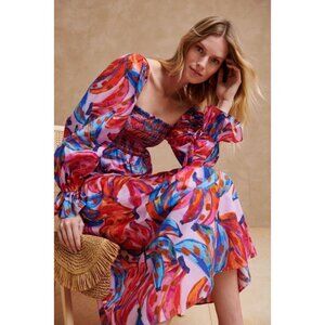 FARM Rio Colored Bananas Smocked Maxi Dress